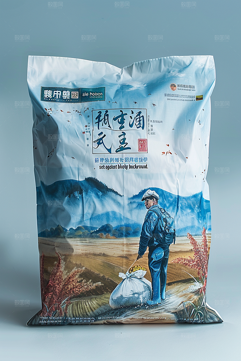 农产品包装袋乡村振兴食品素材