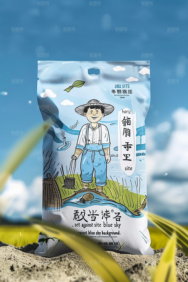 农产品包装袋样机大口袋素材