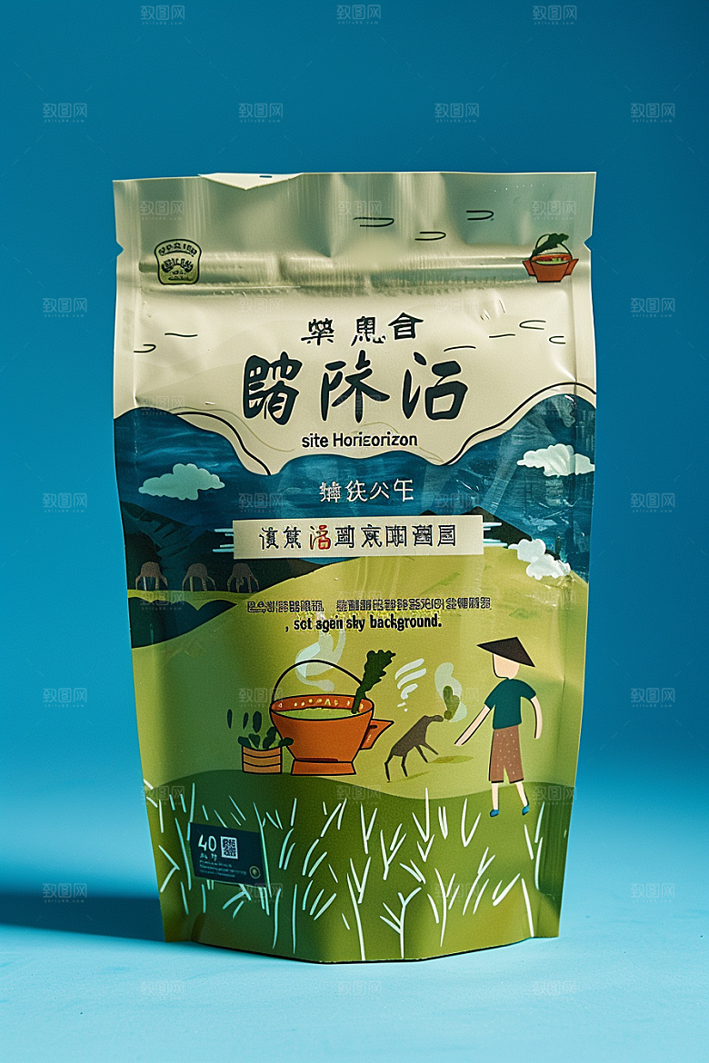 农产品包装袋高清包装设计素材