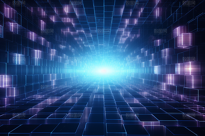 科技数字化光影幻灯片背景