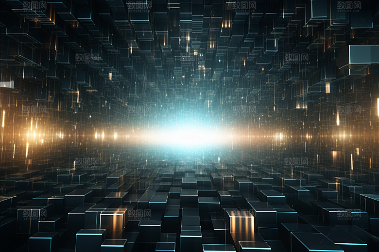 科技数字化深色幻灯片背景
