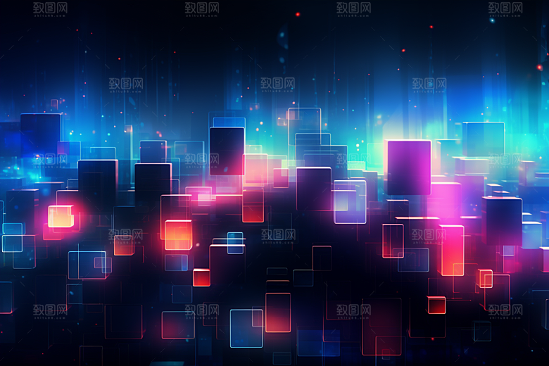 科技光束信息技术幻灯片背景