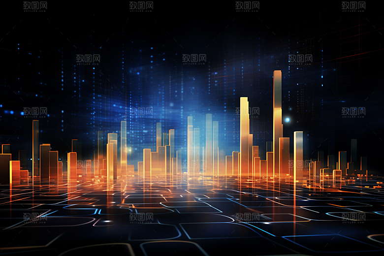 科技抽象信息技术幻灯片背景