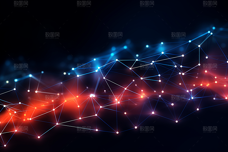 科技科幻光束幻灯片背景