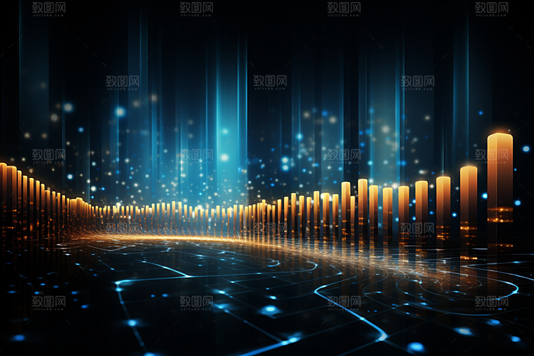 科技抽象光束幻灯片背景