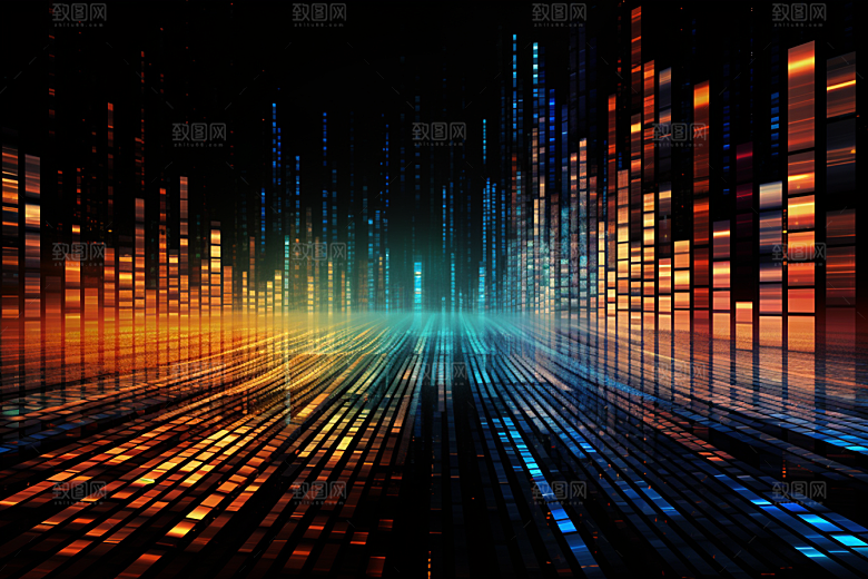 科技信息技术光效幻灯片背景