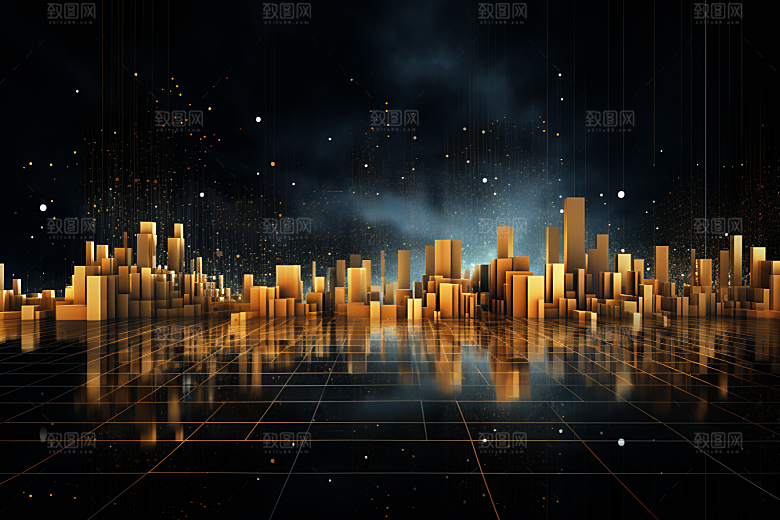 科技科幻光影幻灯片背景