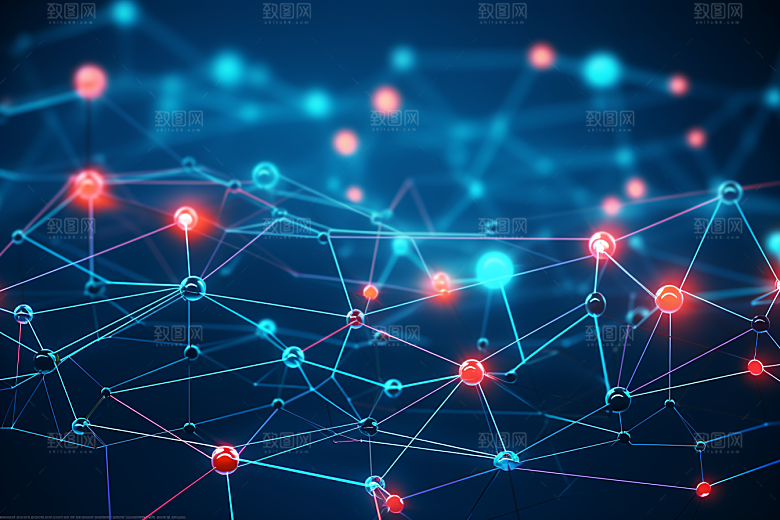 科技光效信息技术幻灯片背景