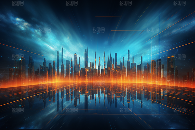 科技抽象未来幻灯片背景