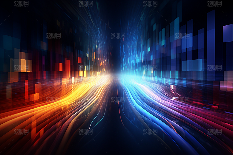 科技抽象信息技术幻灯片背景