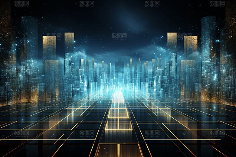 科技深色数字化幻灯片背景