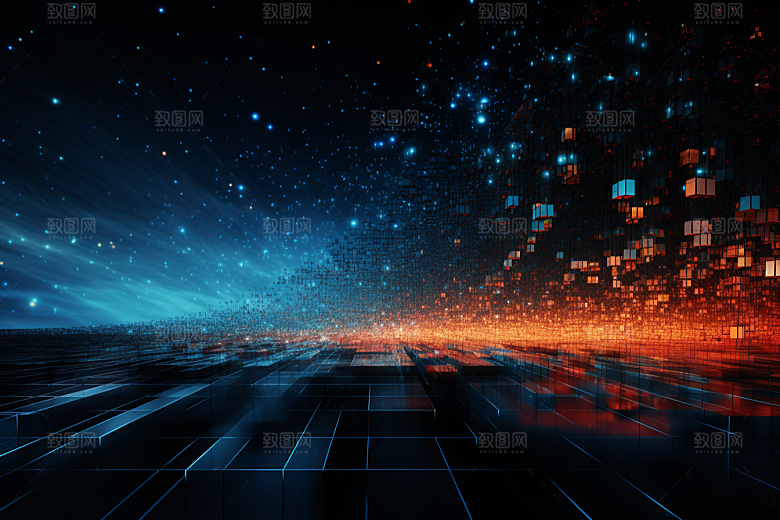 科技数字化科幻幻灯片背景