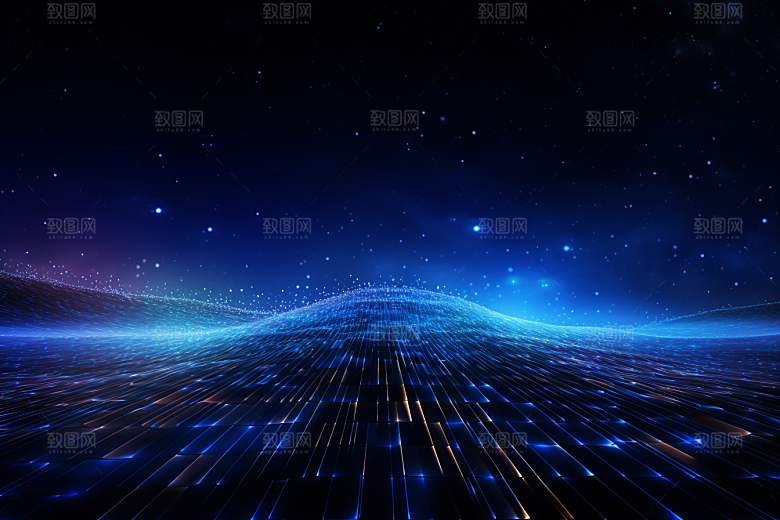 科技抽象光效幻灯片背景