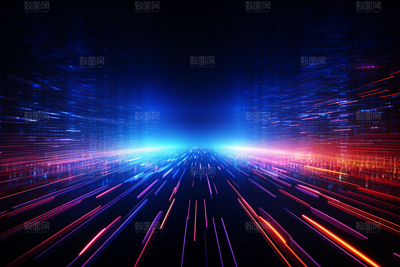 科技信息技术抽象幻灯片背景