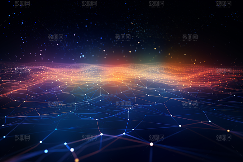 科技数字化光影幻灯片背景