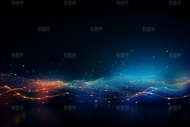 科技抽象光束幻灯片背景