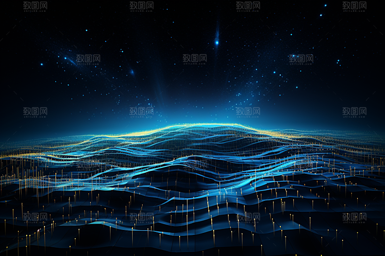 科技抽象光束幻灯片背景