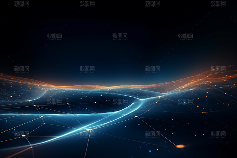 科技未来光效幻灯片背景