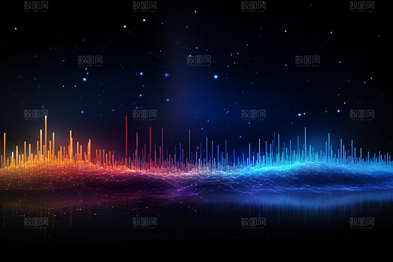 科技光效科幻幻灯片背景