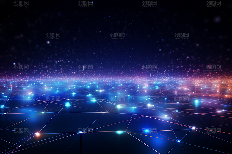 科技科幻光影幻灯片背景