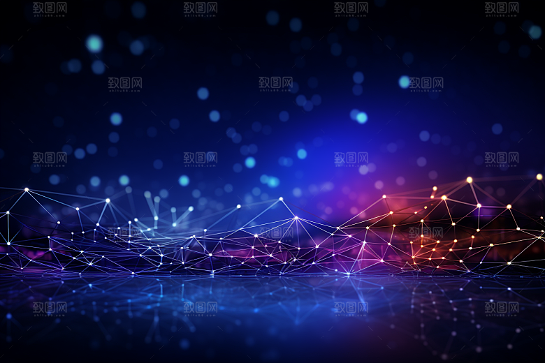 科技深色科幻幻灯片背景