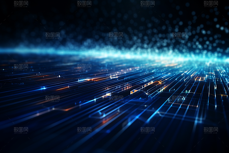 科技数字化光束幻灯片背景