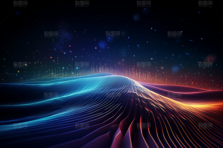 科技光影未来幻灯片背景