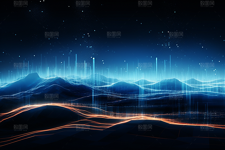 科技抽象光效幻灯片背景