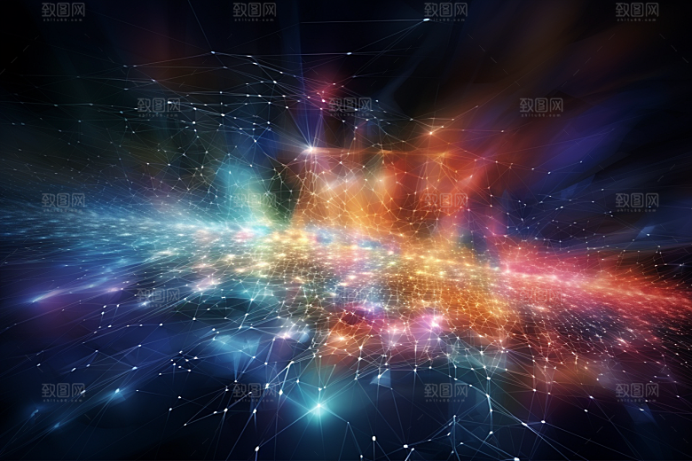 科技光束数字化幻灯片背景