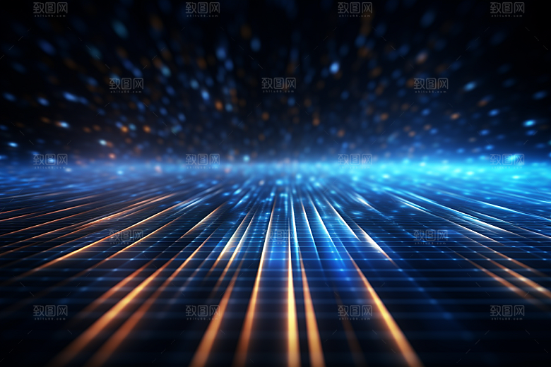 科技数字化光束幻灯片背景