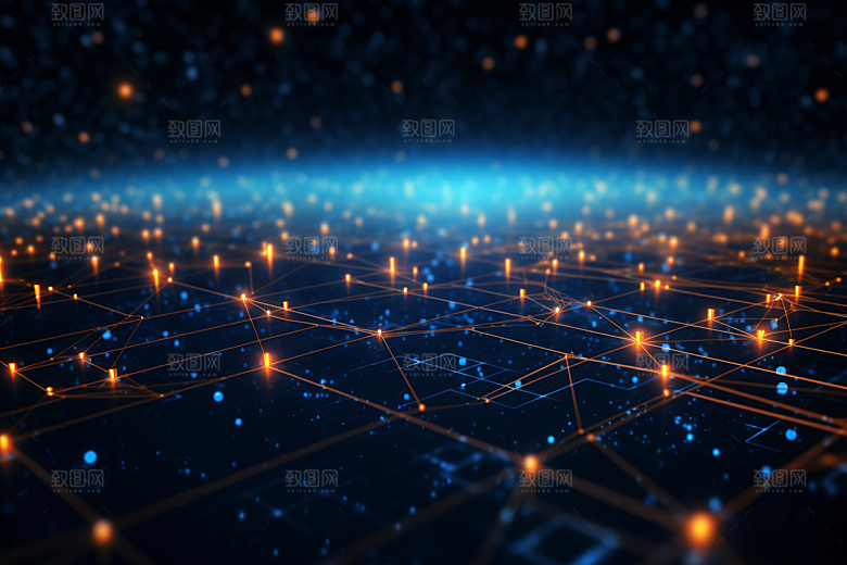 科技数字化光影幻灯片背景