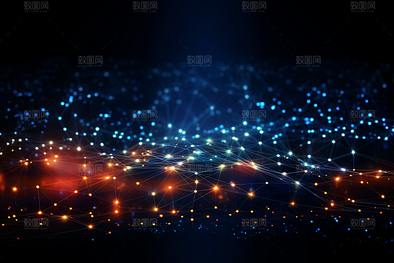 科技科幻光效幻灯片背景