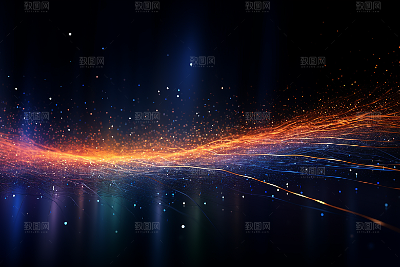 科技抽象光效幻灯片背景