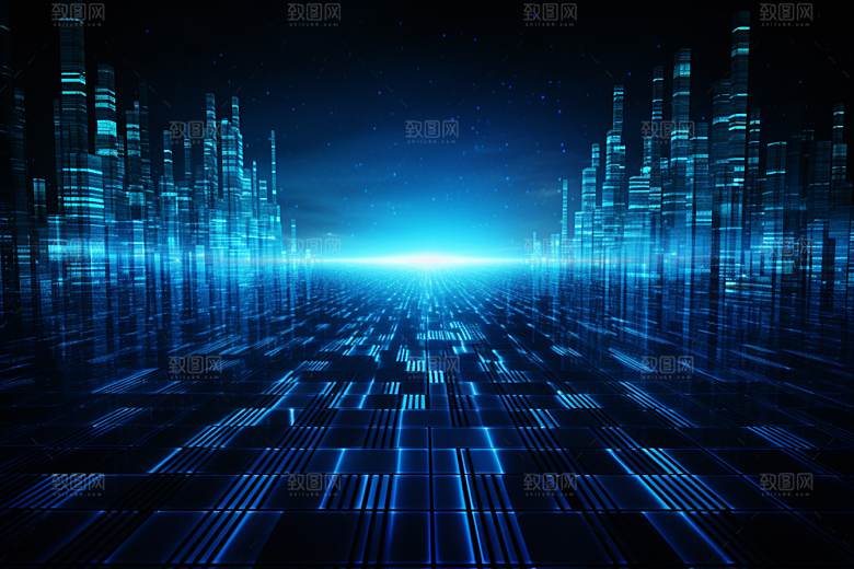 科技抽象光效幻灯片背景