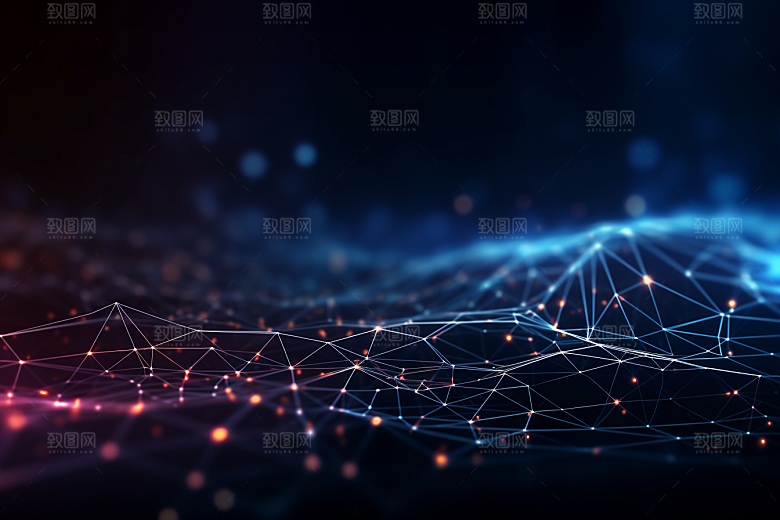 科技光束抽象幻灯片背景