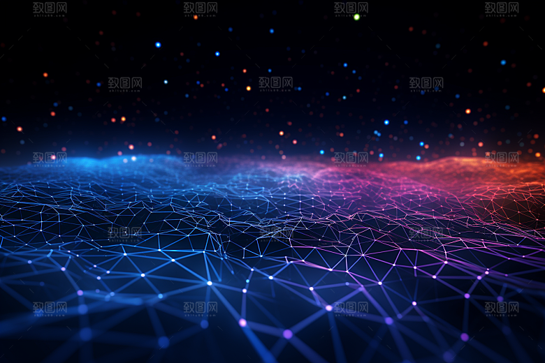 科技信息技术光效幻灯片背景