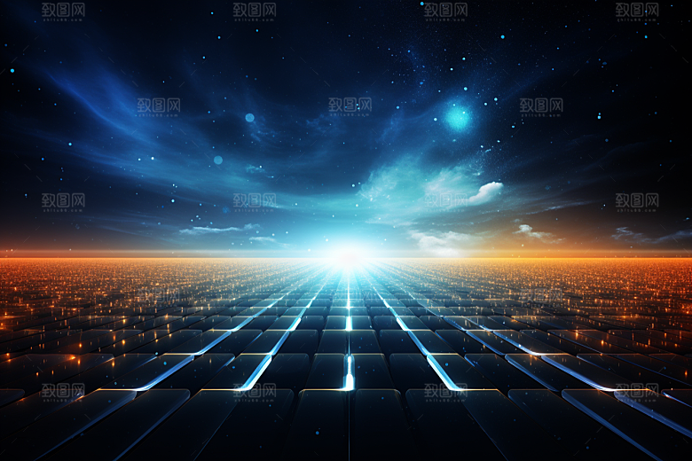 科技科幻信息技术幻灯片背景