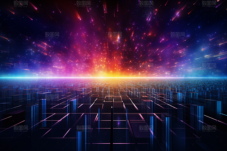 科技抽象数字化幻灯片背景