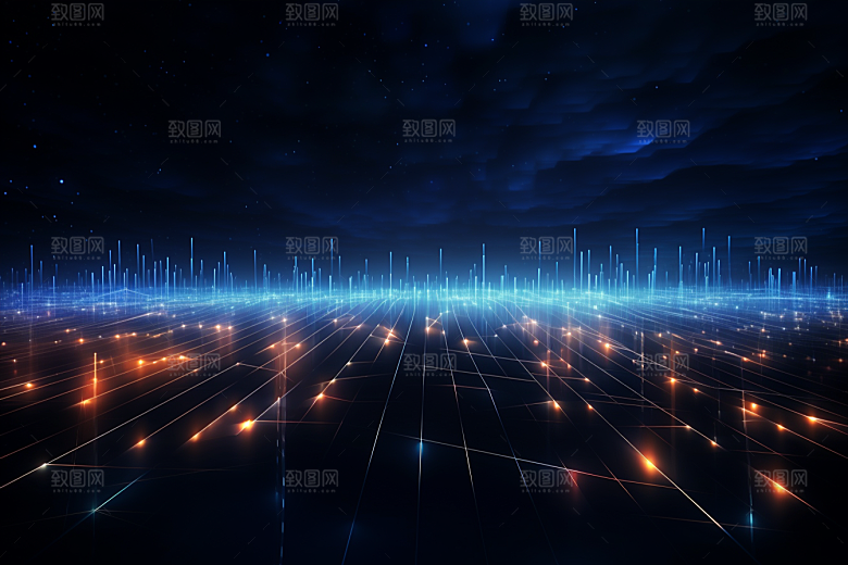科技未来信息技术幻灯片背景