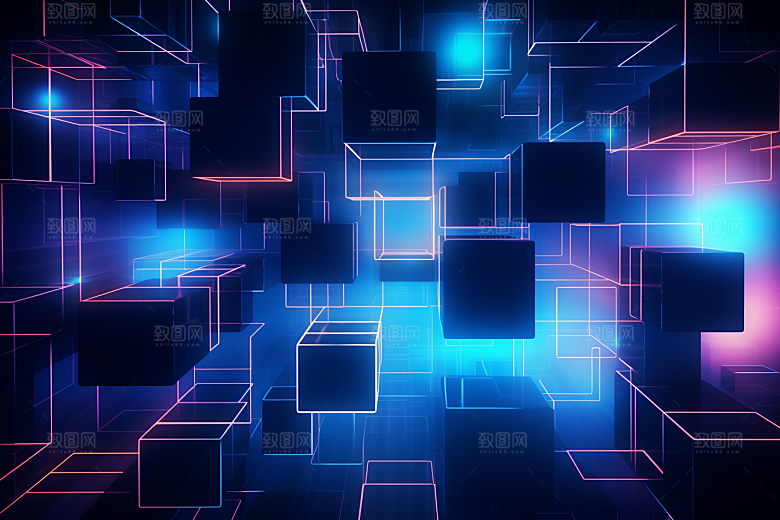科技抽象数字化幻灯片背景