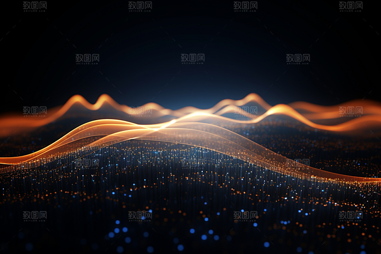 科技数字化光效幻灯片背景