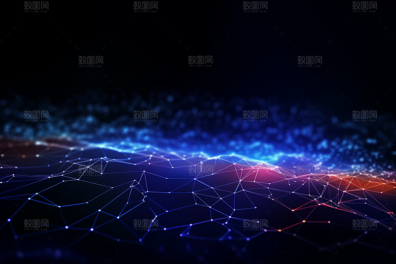 科技深色光效幻灯片背景