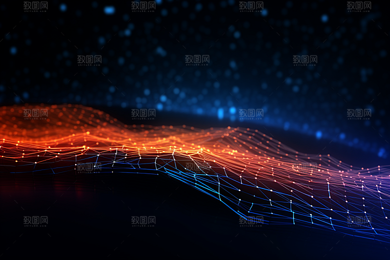 科技信息技术光效幻灯片背景