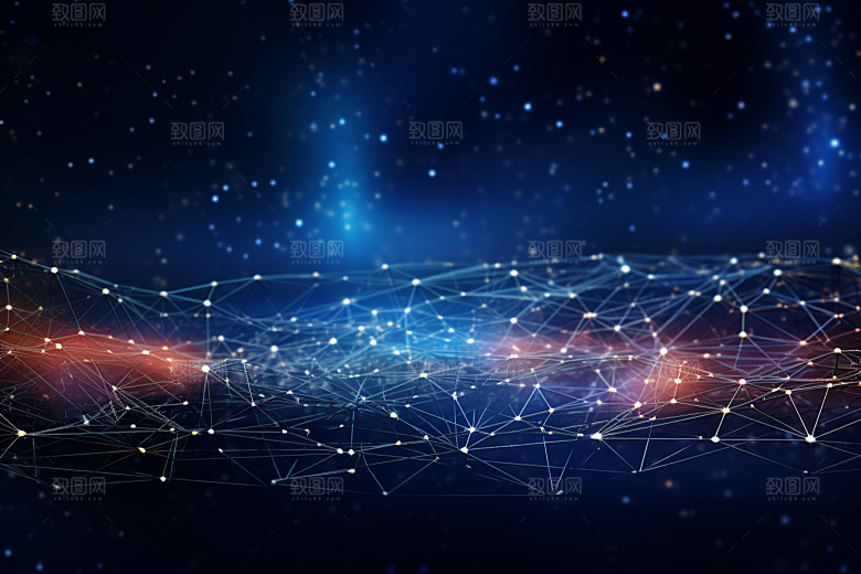 科技光效信息技术幻灯片背景