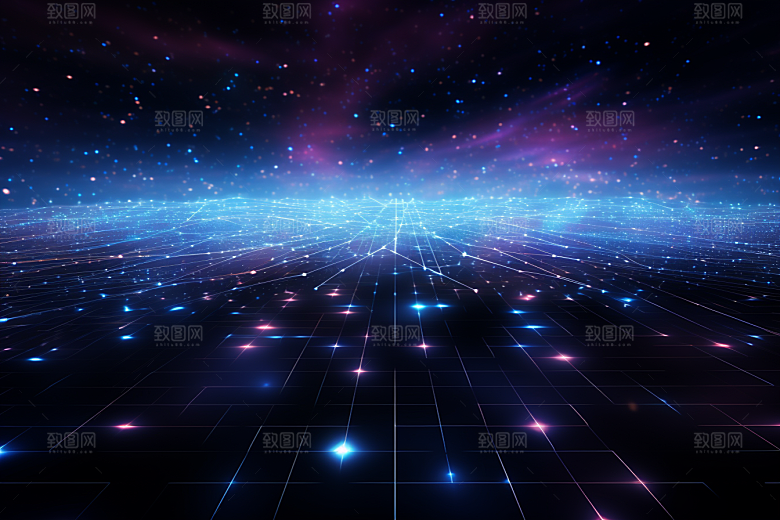 科技光影数字化幻灯片背景