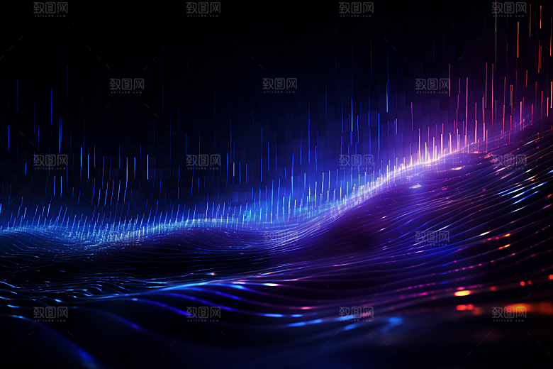 科技信息技术深色幻灯片背景