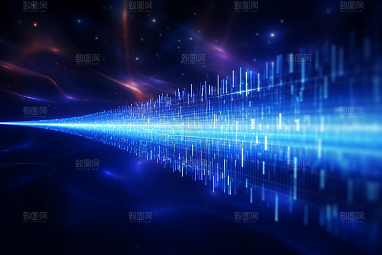 科技光效信息技术幻灯片背景