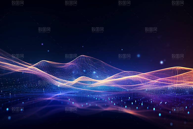 科技光效科幻幻灯片背景