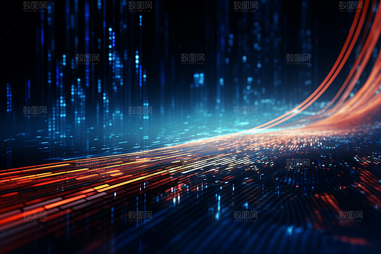 科技数字化抽象幻灯片背景
