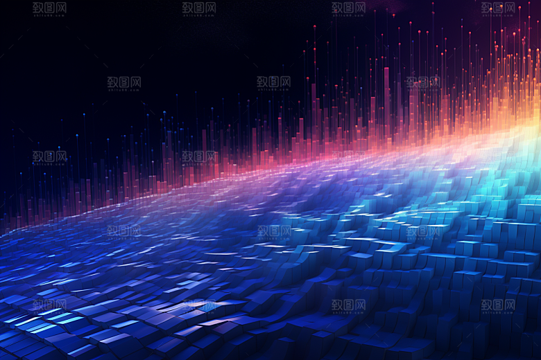科技光效数字化幻灯片背景